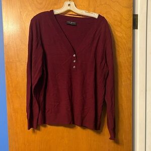Lane Bryant Burgundy V-Neck Sweater